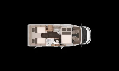 Knaus L!VE WAVE 700 MEG Grundriss Nacht